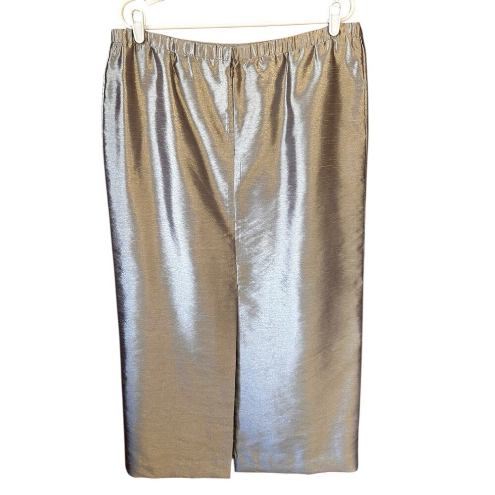 Alex Evenings Women’s Beige Satin Sequin Mother of The Bride Jacket Skirt Sz. 16 - Picture 6 of 16